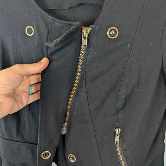 cAbi Ponte Knit Moto Jacket, Sz 6 - Picture 4 of 6